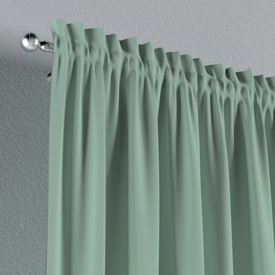 Zasłona na kanale z grzywką 1 szt. 130x245 zieleń eukaliptusa