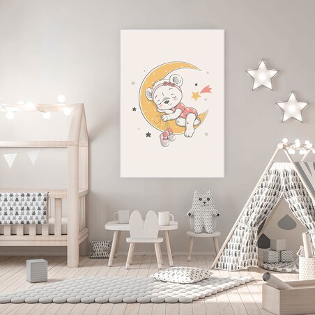 plakat śpiąca misia 50x70 cm