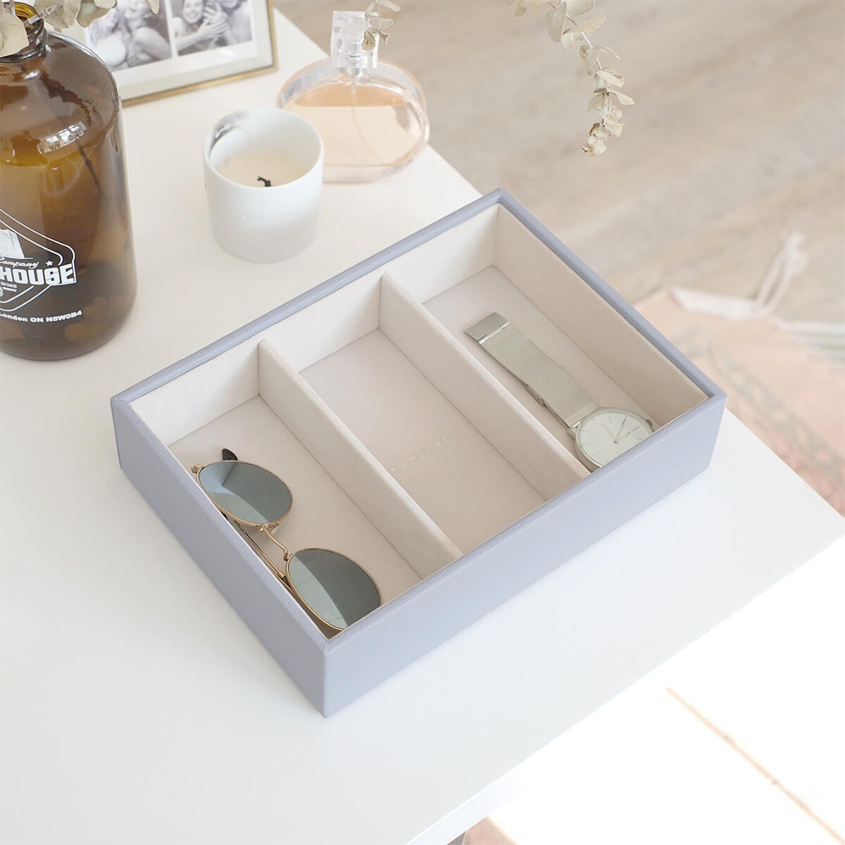 Szkatułka na biżuterię Stackers 3 komorowa classic lawendowa