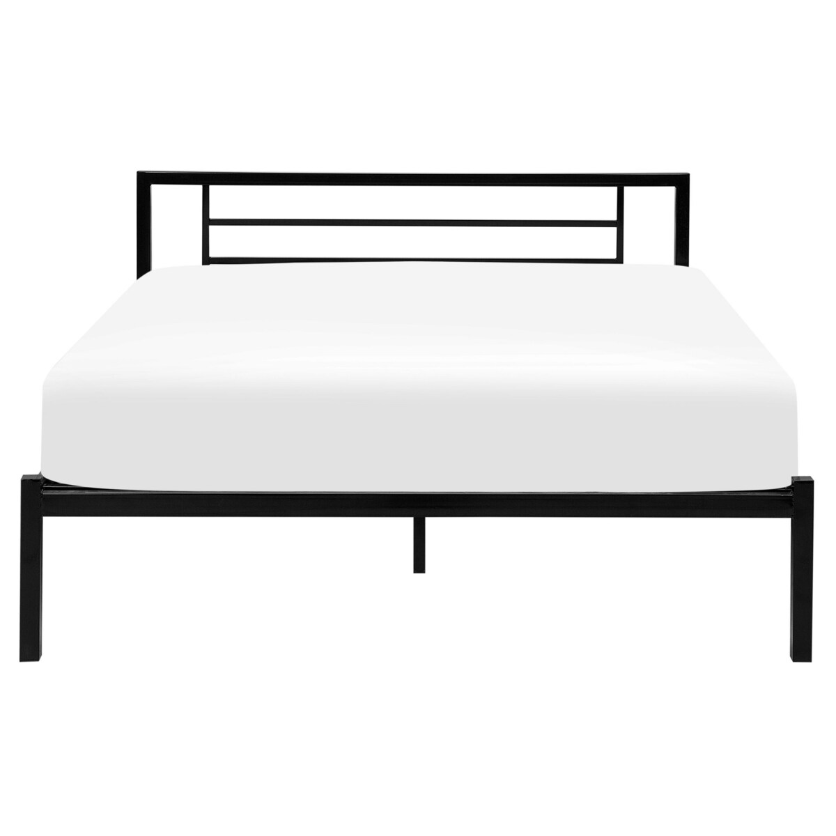 Łóżko metalowe 160 x 200 cm czarne CUSSET