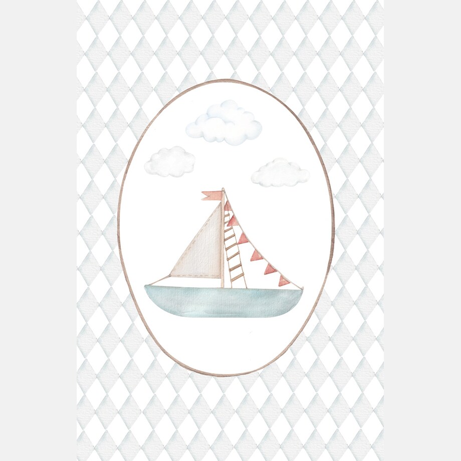Plakat dla dzieci Żaglówka 30x40