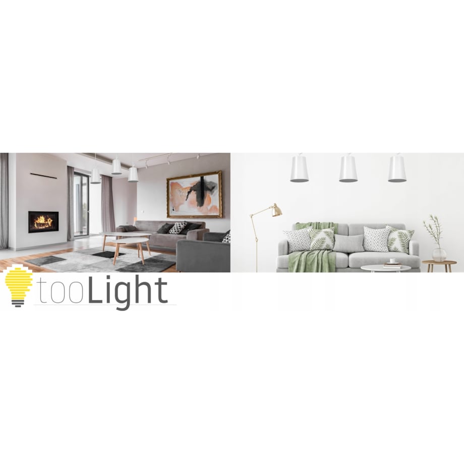 Lampa Wisząca Tuba Biała Metal White Industrial