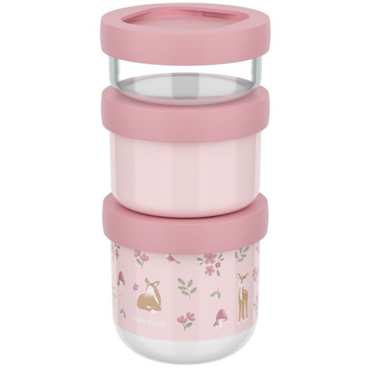 Pojemnik na przekąski piętrowalny Mio 3-częściowy Fairy & Garden 108034065406