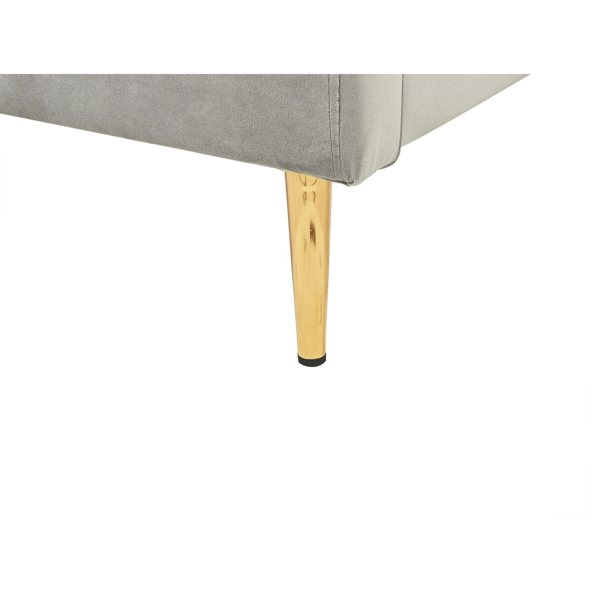 Łóżko welurowe 140 x 200 cm szare CHALEIX