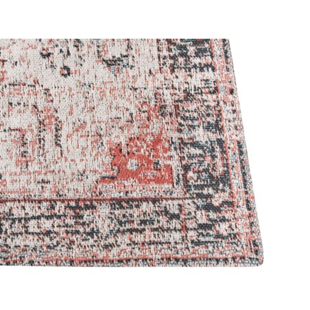 Dywan bawełniany 160 x 230 cm czerwony z beżowym ATTERA