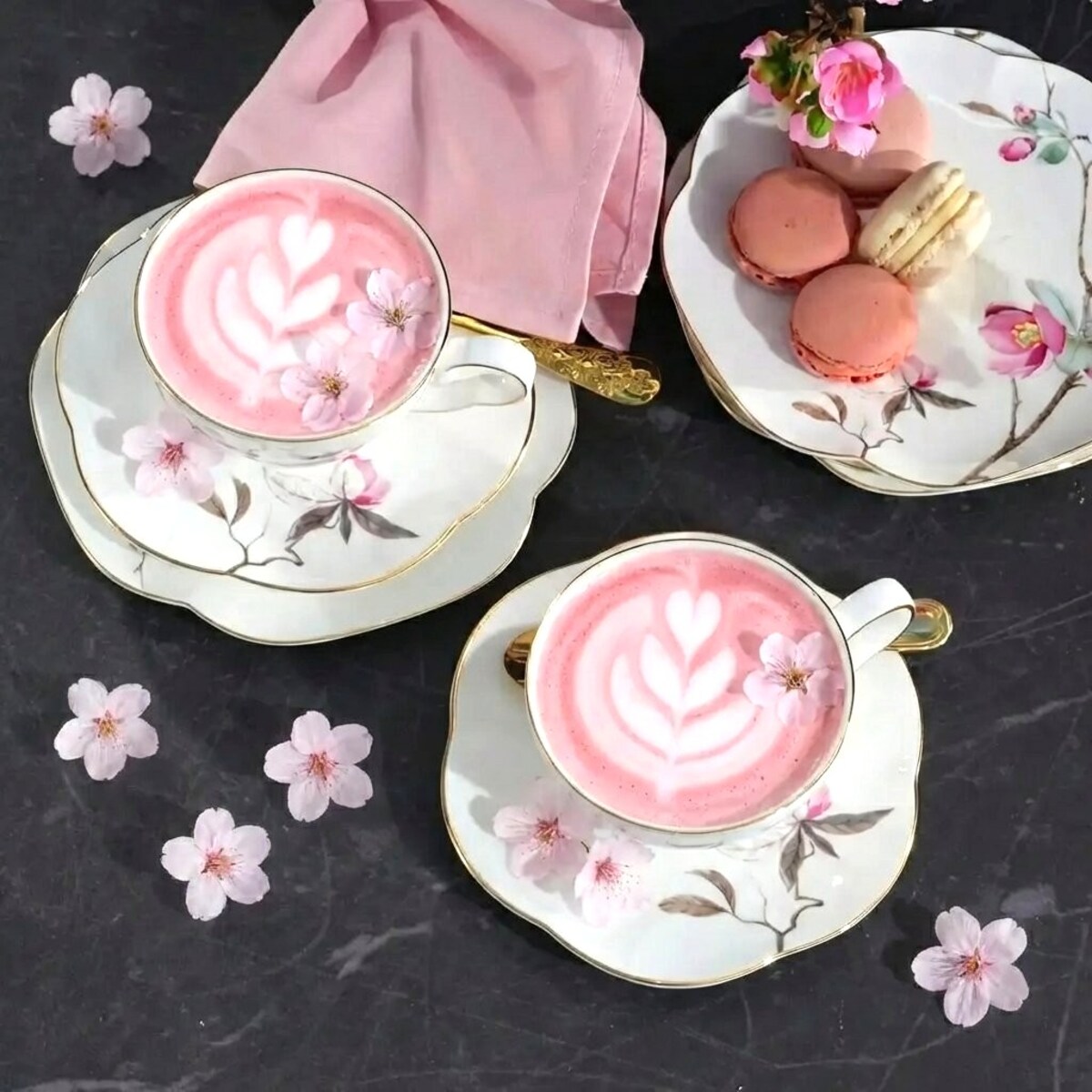 VILLA ITALIA Filiżanka do herbaty porcelanowa 200 ml ze spodkiem SPIRIT of JAPAN