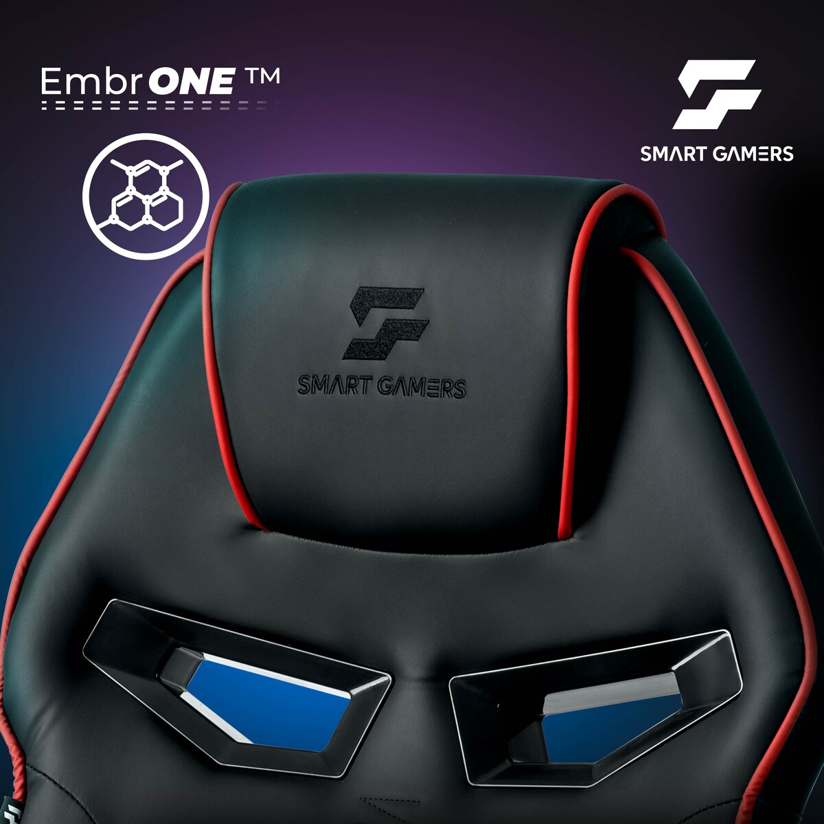 Fotel gamingowy obrotowy dla gracza Sofotel Furon czarno-czerwony