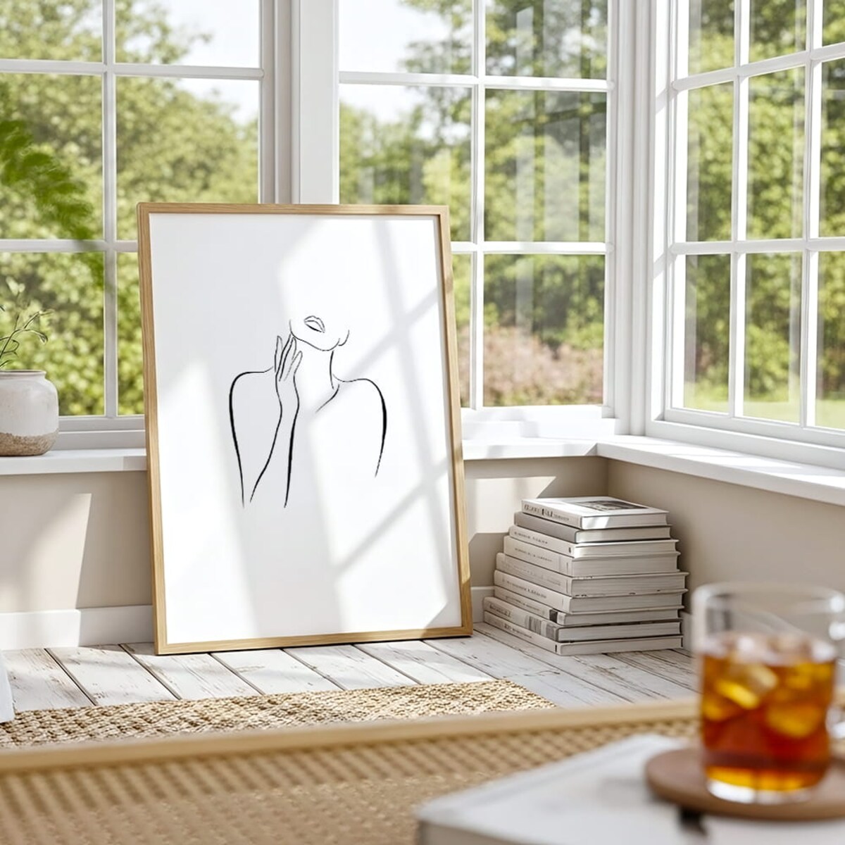 plakat line art mystery lady 3 50x70 cm