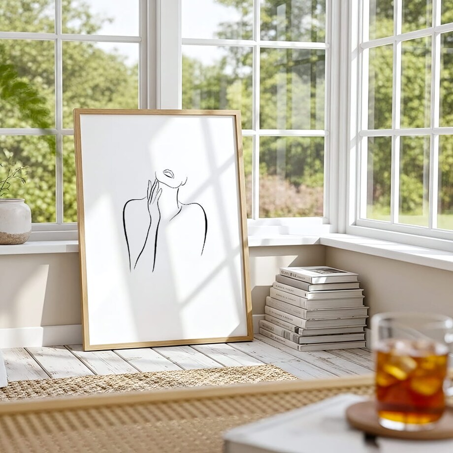 plakat line art mystery lady 3 50x70 cm