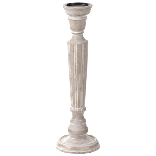 Świecznik MALLAWI Drewno mango 50 cm Jasnobrązowy