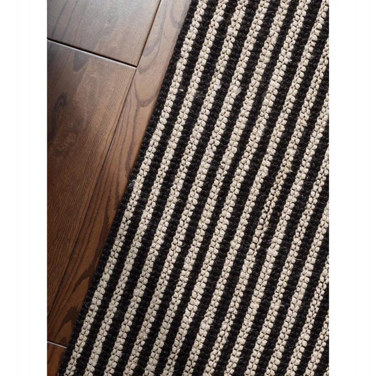 Dywan jutowy do salonu 160x230cm, naturalny czarno kremowy dywan z juty