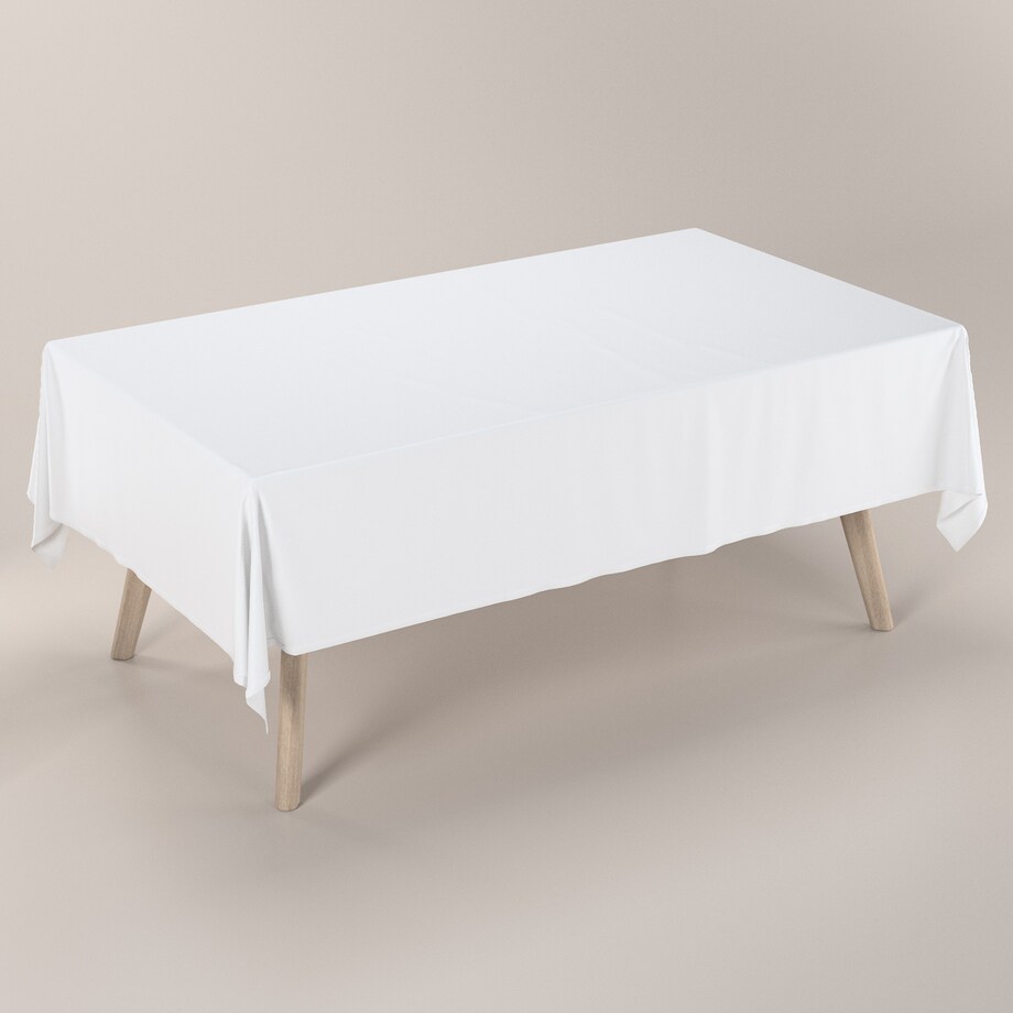 Obrus prostokątny 130 x 130 cm biały z połyskiem