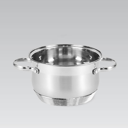 Garnek stalowy z pokrywką na indukcję gaz duży 26cm 8.2L MAESTRO