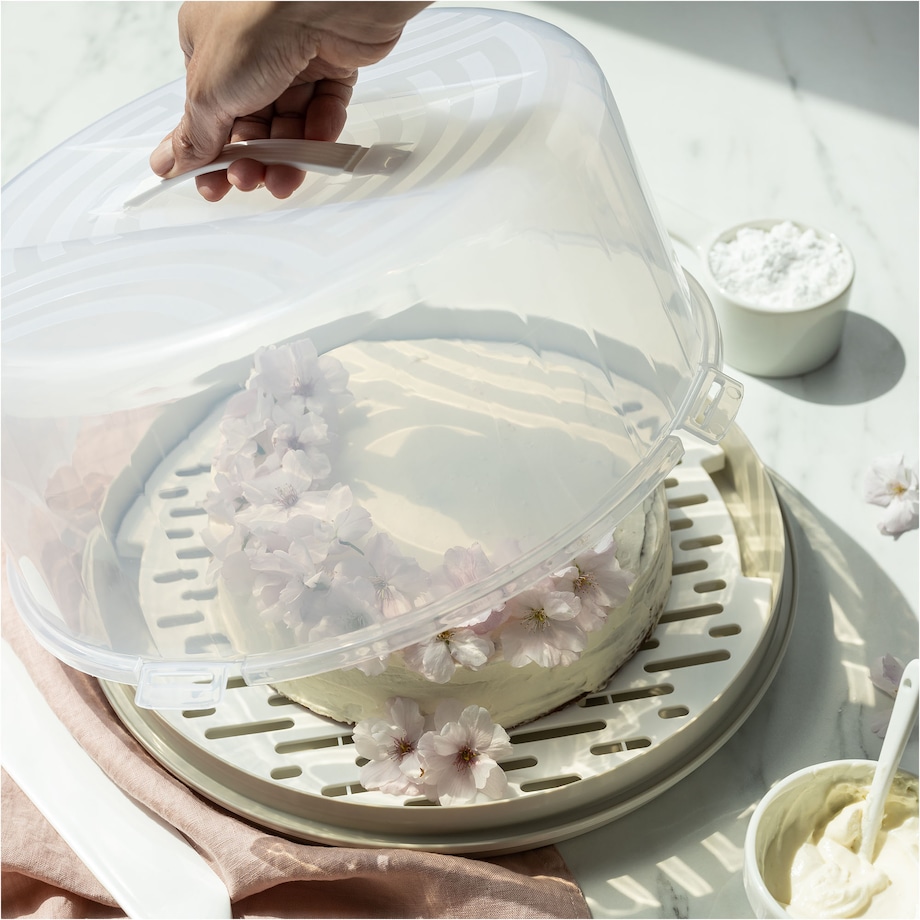 Pojemnik Na Tort Chłodzący Na Ciasto 15,6 Cm Okrągły Tortownica Z Pokrywą