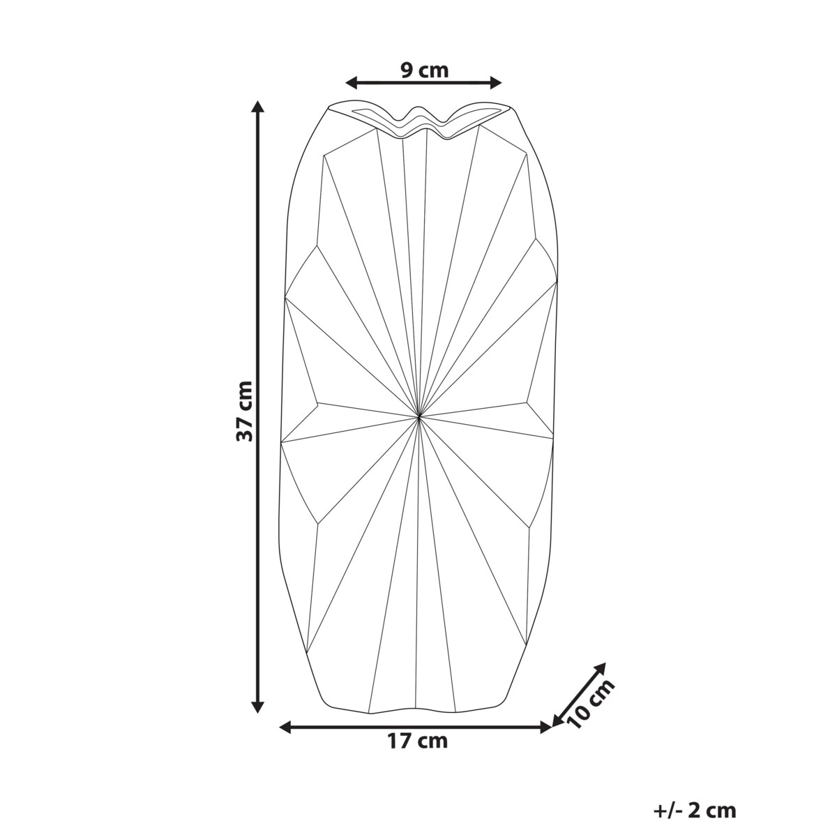 Wazon dekoracyjny ceramiczny 37 cm złoty AELIA