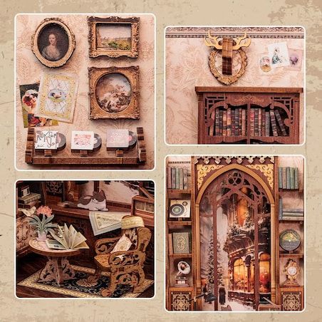 Miniaturowy domek Book Nook - Klub książki - CuteBee