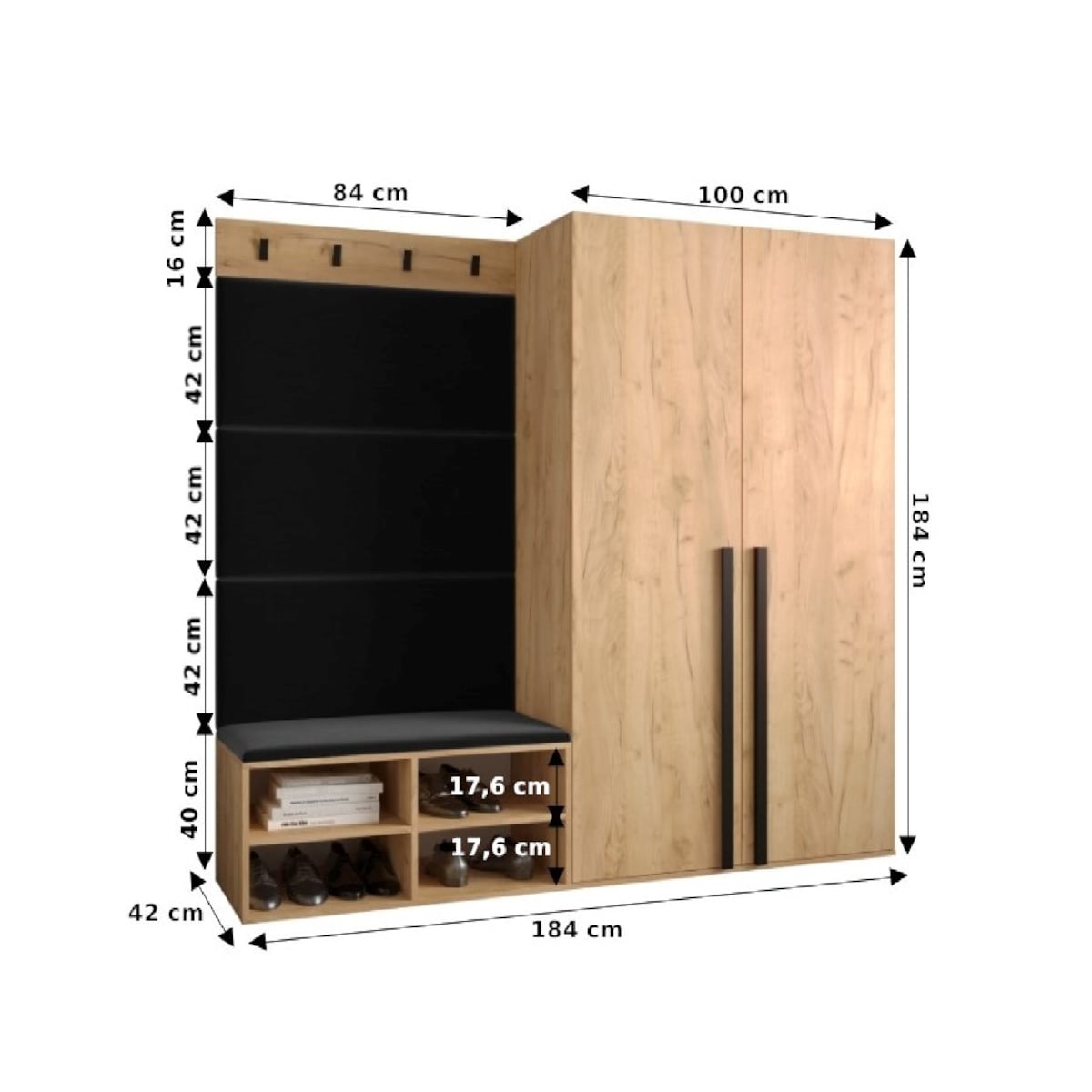 Garderoba do przedpokoju Abiks MIRO 5 craft+manila02