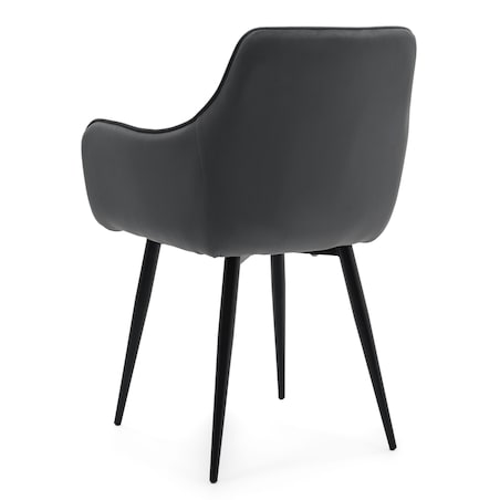 Krzesło tapicerowane welurowe GALLO velvet szary