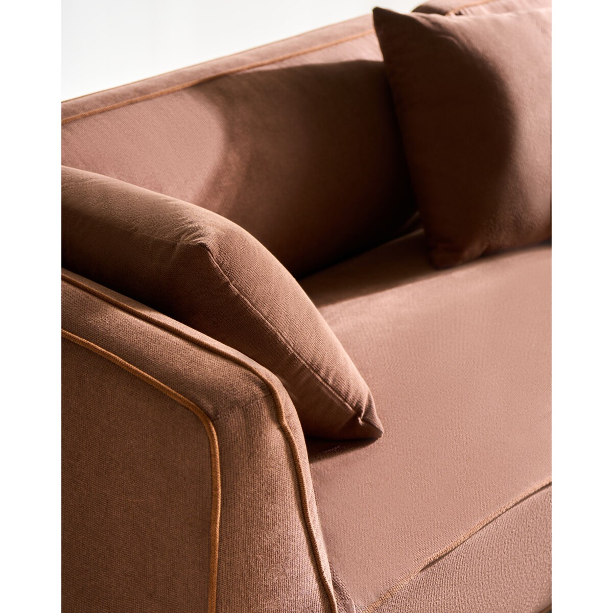 Narożnik dla 3 osób SATER Brązowy Lewostronny