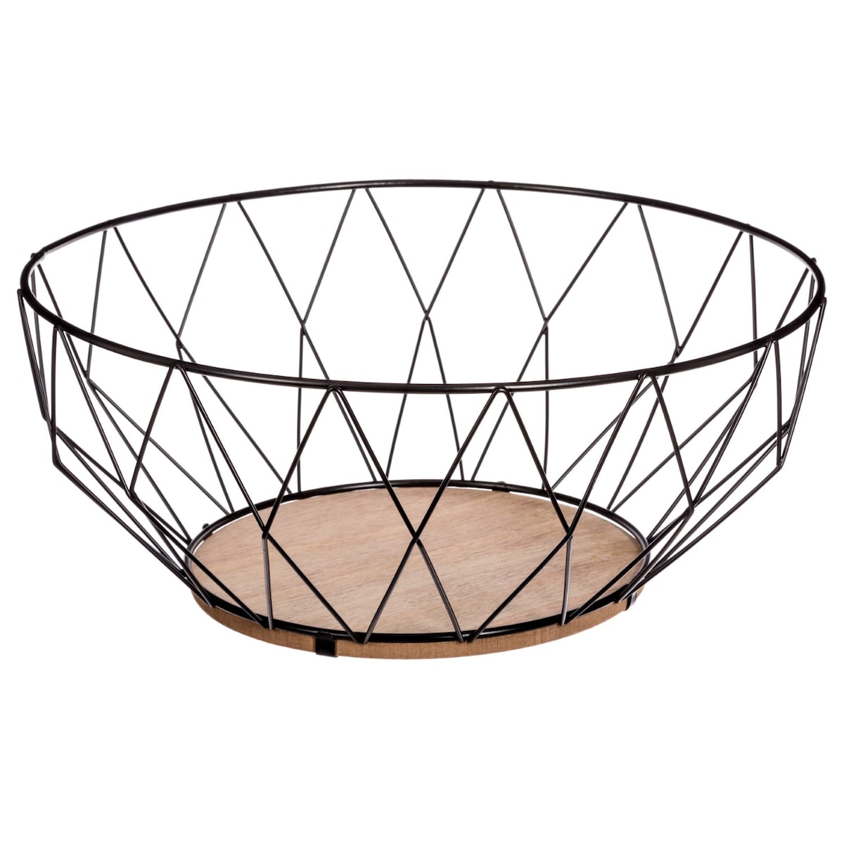 Koszyk na owoce, metalowy, Ø 28 cm, kolor czarny