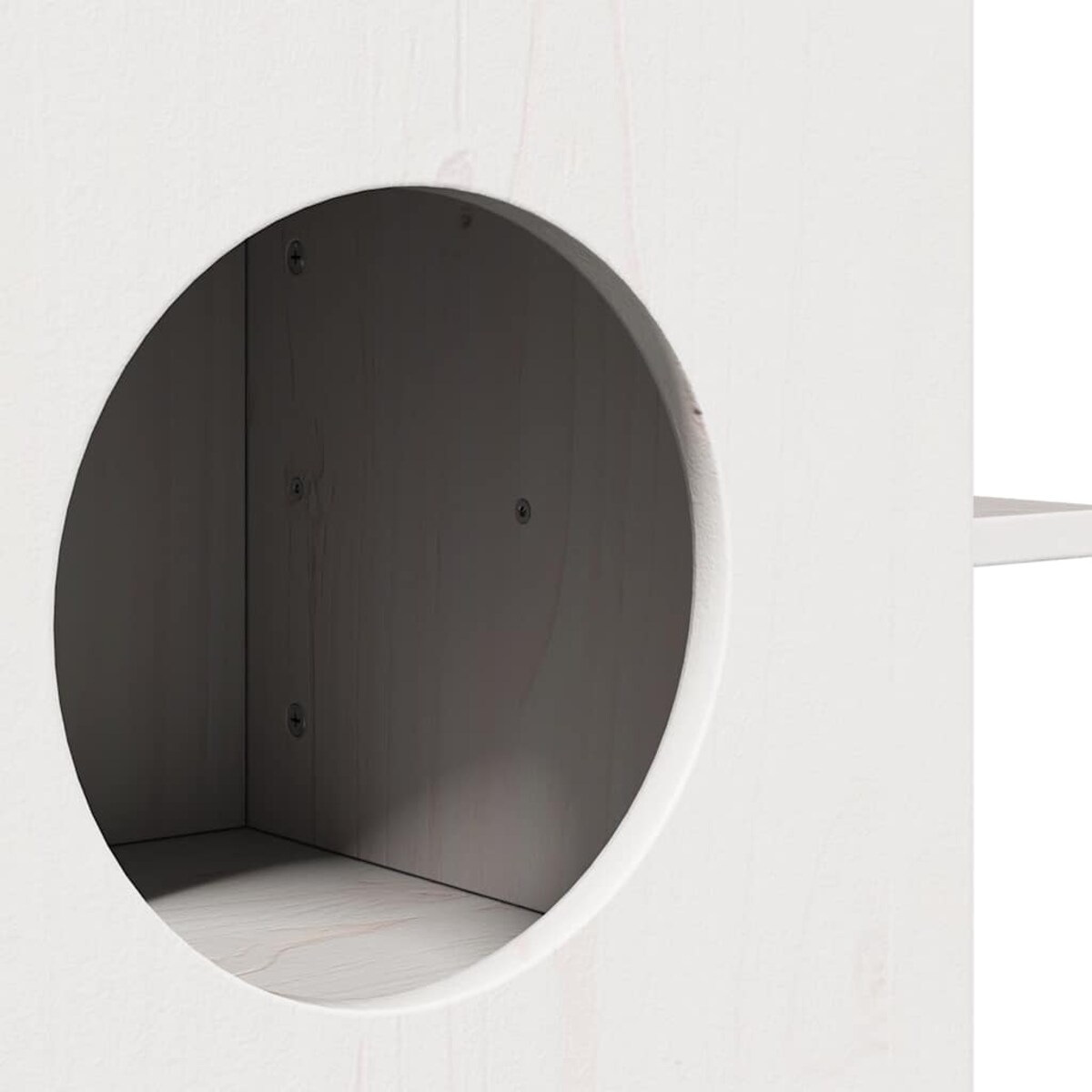 vidaXL Domek dla kota, białe, 51x35x30 cm, lite drewno sosnowe