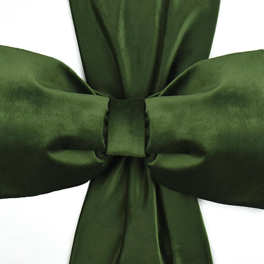 Poduszka VELVET VE2295 | Oliwkowa kokarda 40 x 40 cm