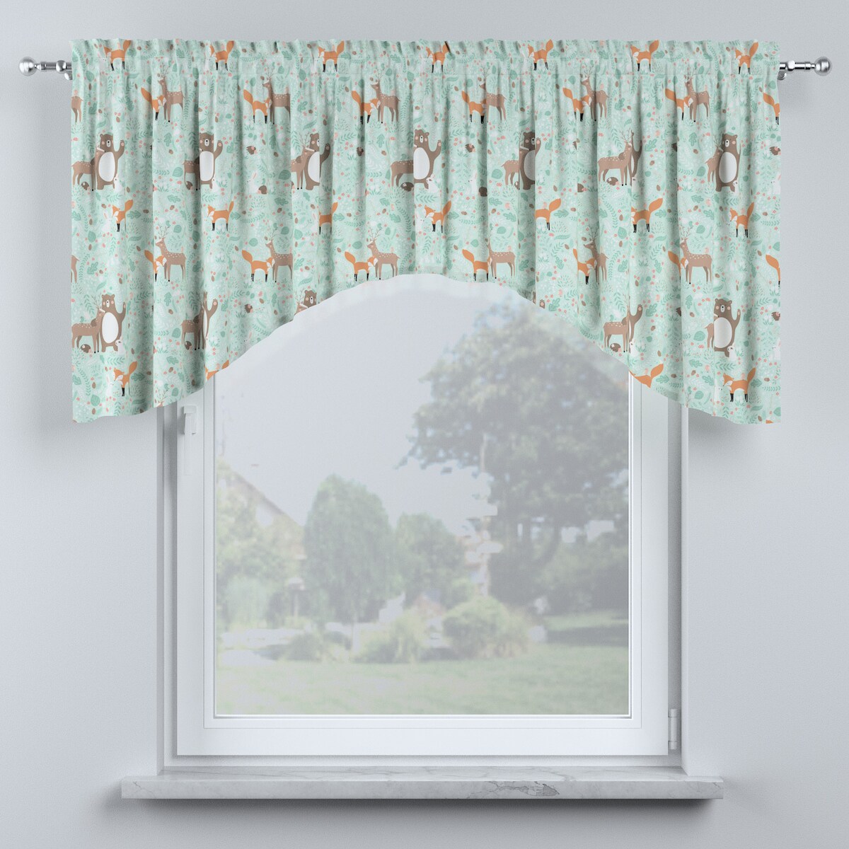 Lambrekin łuk 200x75 zielony