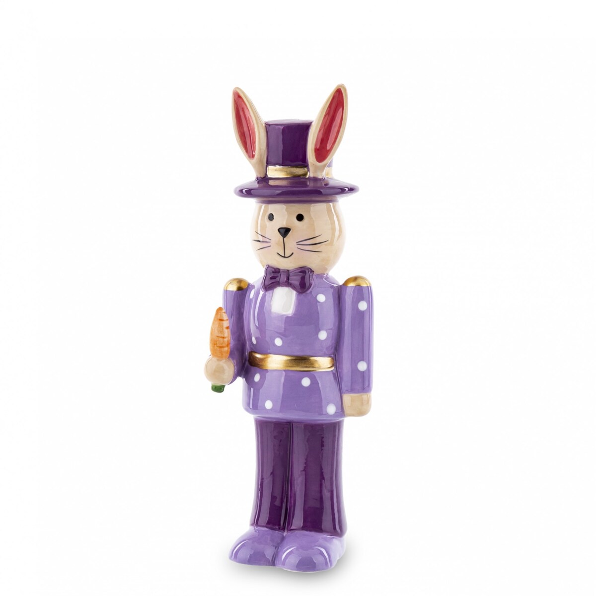 Dekoracja - kolorowy królik 19,5x6,5x5,5 cm ORECCHIO small - granatowy mundur