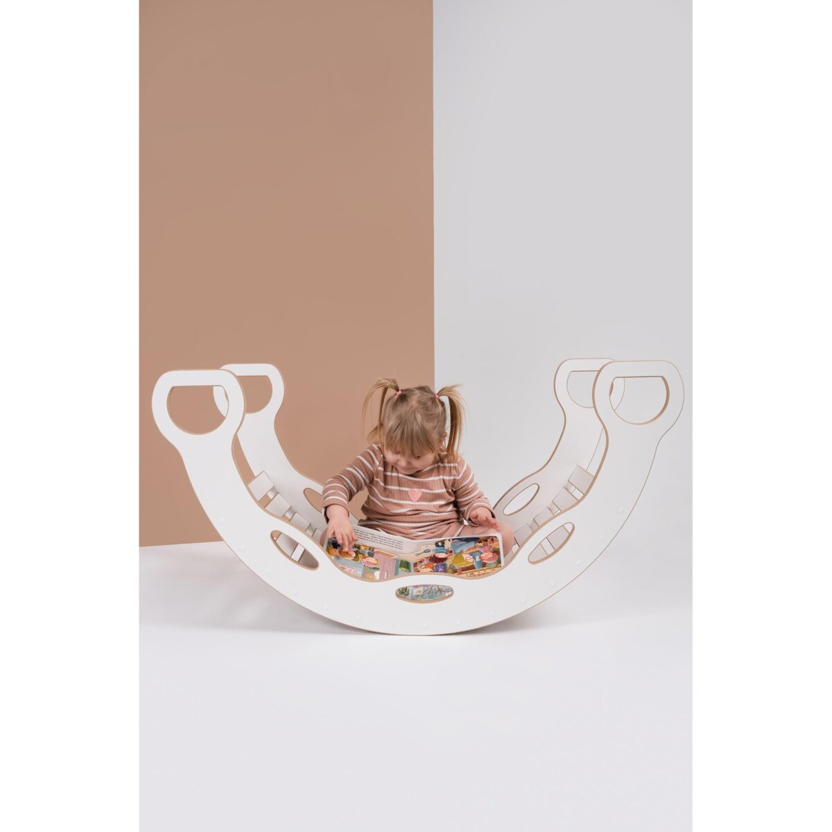 DUŻY bujak montessori z uchwytami + DUŻA zjeżdżalnia CHMURKI