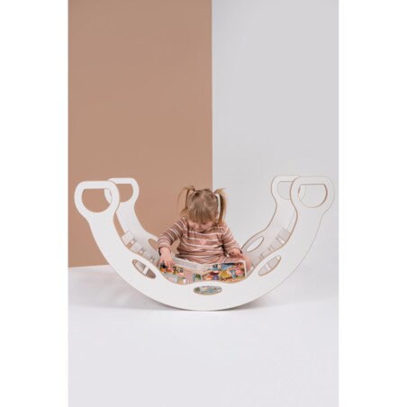 DUŻY bujak montessori z uchwytami + DUŻA zjeżdżalnia CHMURKI