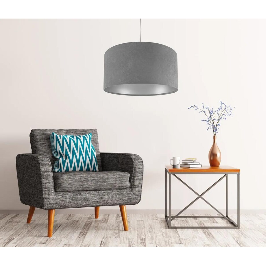 Lampa wisząca HOME 60 szara/srebrna