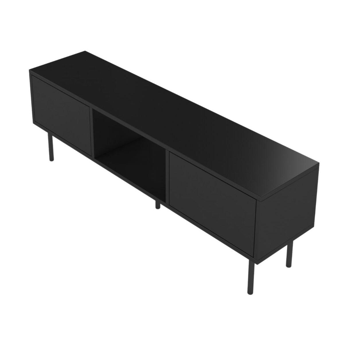 Czarna nowoczesna komoda RTV Dancan MIRKA / szer. 130 cm