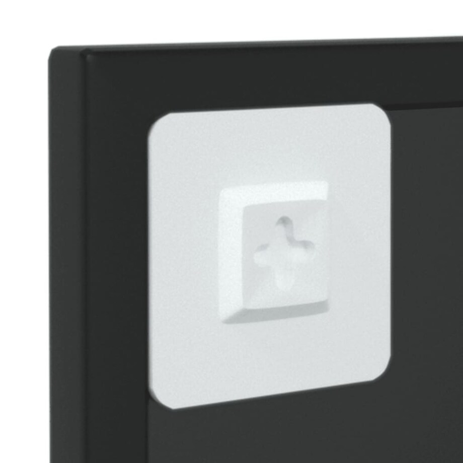 vidaXL Lustro ścienne, czarne, 60x40 cm, metalowe