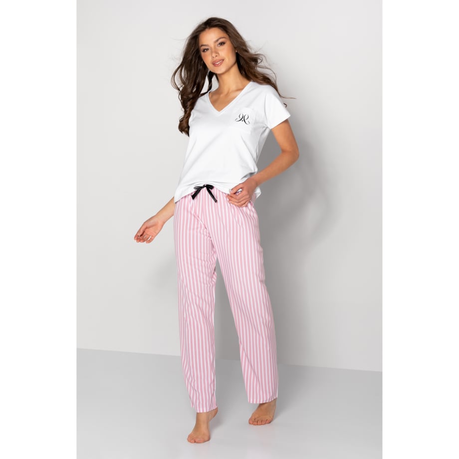 Piżama Jennifer White-Pink, XL