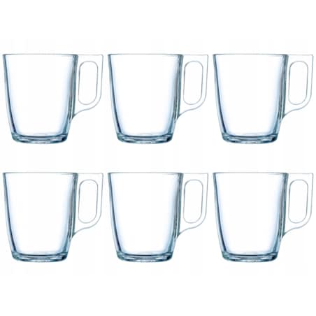 KUBEK SZKLANKI FILIŻANKA 6x 320 ml LUMINARC NUEVO na kawę herbatę napoje