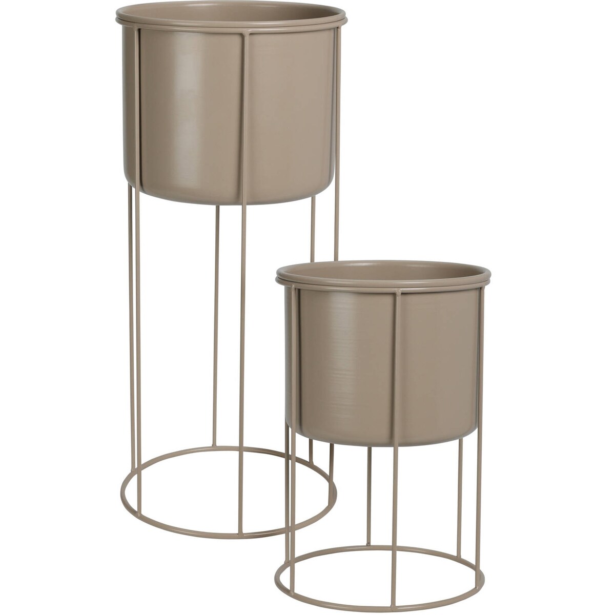 Doniczki na nóżkach metalowych, 2 sztuki