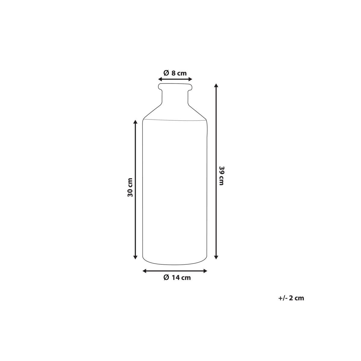 Wazon dekoracyjny ceramiczny czarny ARSIN