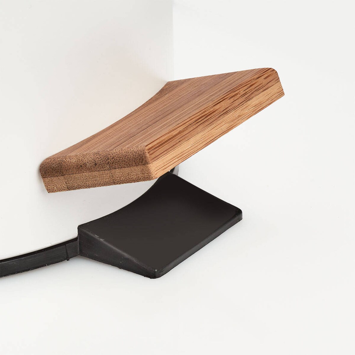 Kosz łazienkowy z metalu i bambusa, Ø 16,8 cm