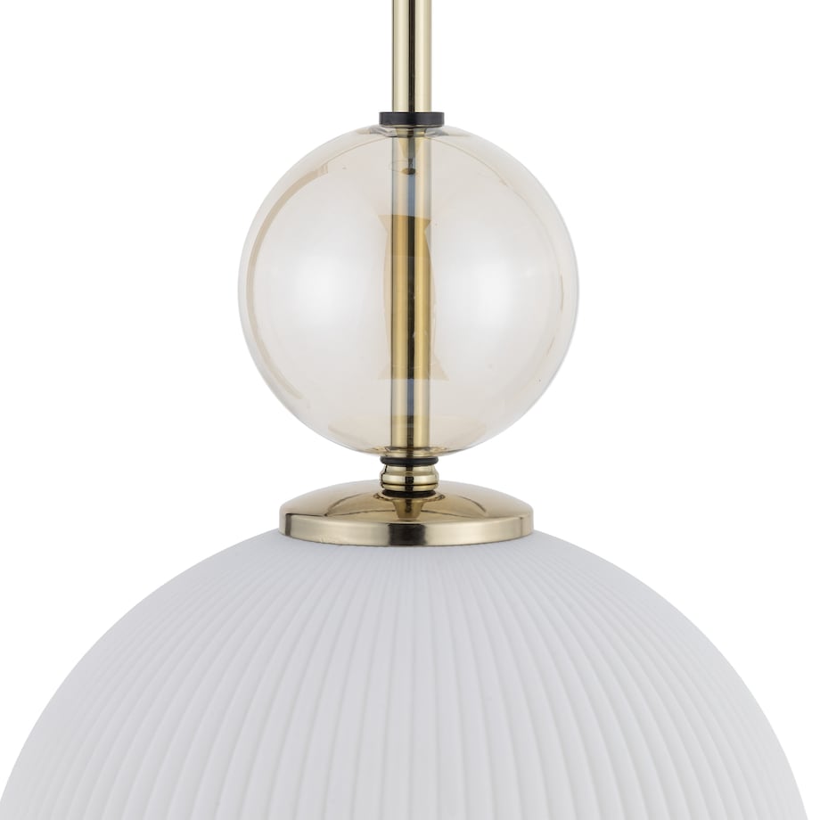 Lampa Wisząca Tk Lighting Sophia Big E27 Biały Klosz Koniakowa Kulka