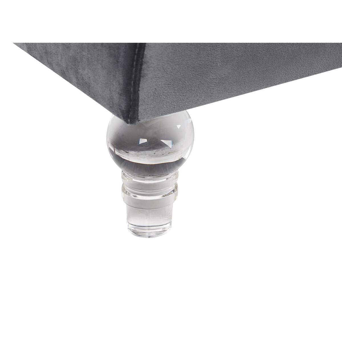 Sofa 3-osobowa welurowa ciemnoszara ARVIKA