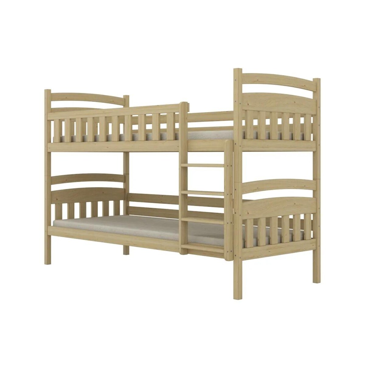 Łóżko piętrowe JULITA 180x90 sosna lakierowana drewniane