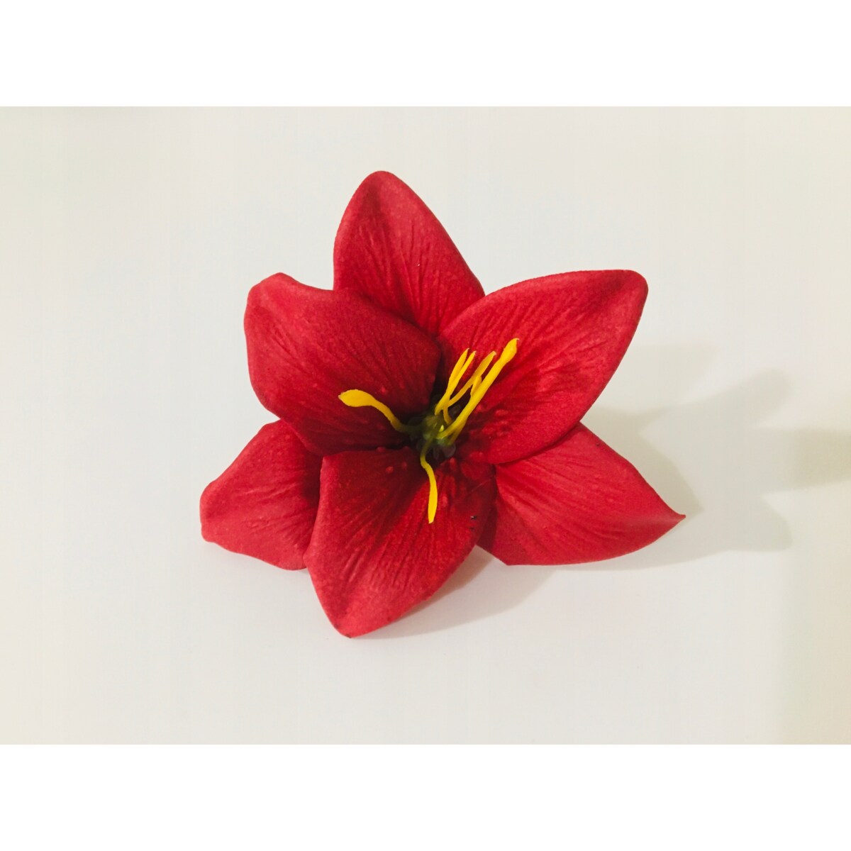 duży KWIATY MYDLANE lilia bordowa do bukietów stroika flower box podarunek