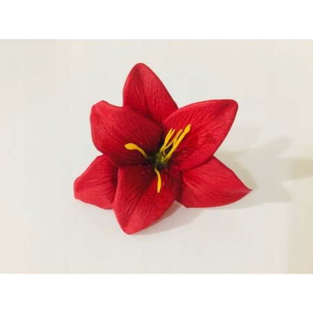 duży KWIATY MYDLANE lilia bordowa do bukietów stroika flower box podarunek