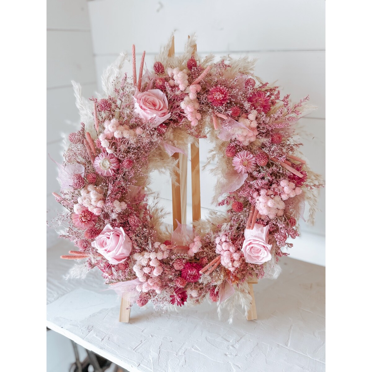 Wianek naturalny wieczne róże