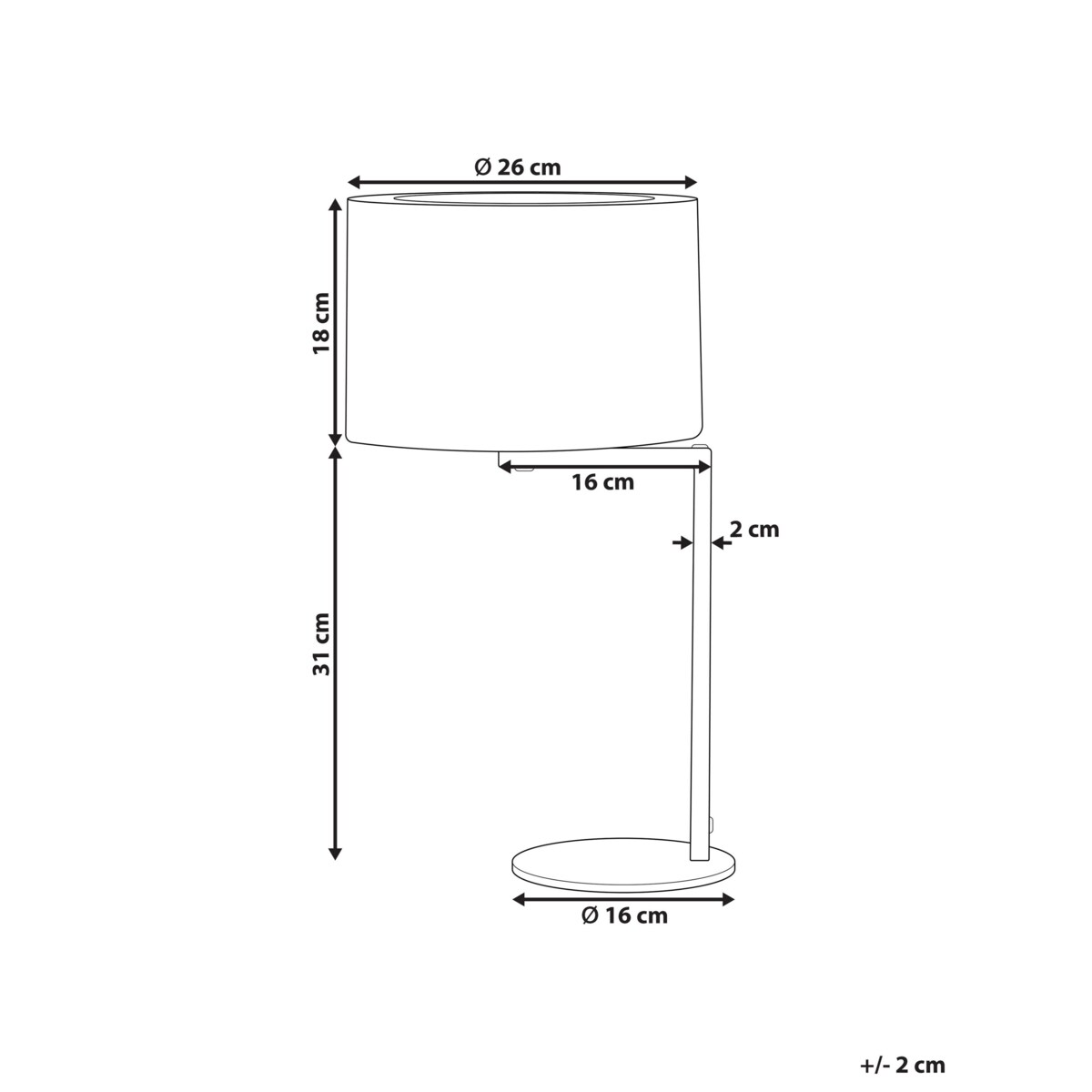 Lampka nocna metalowa czarna BALDWIN