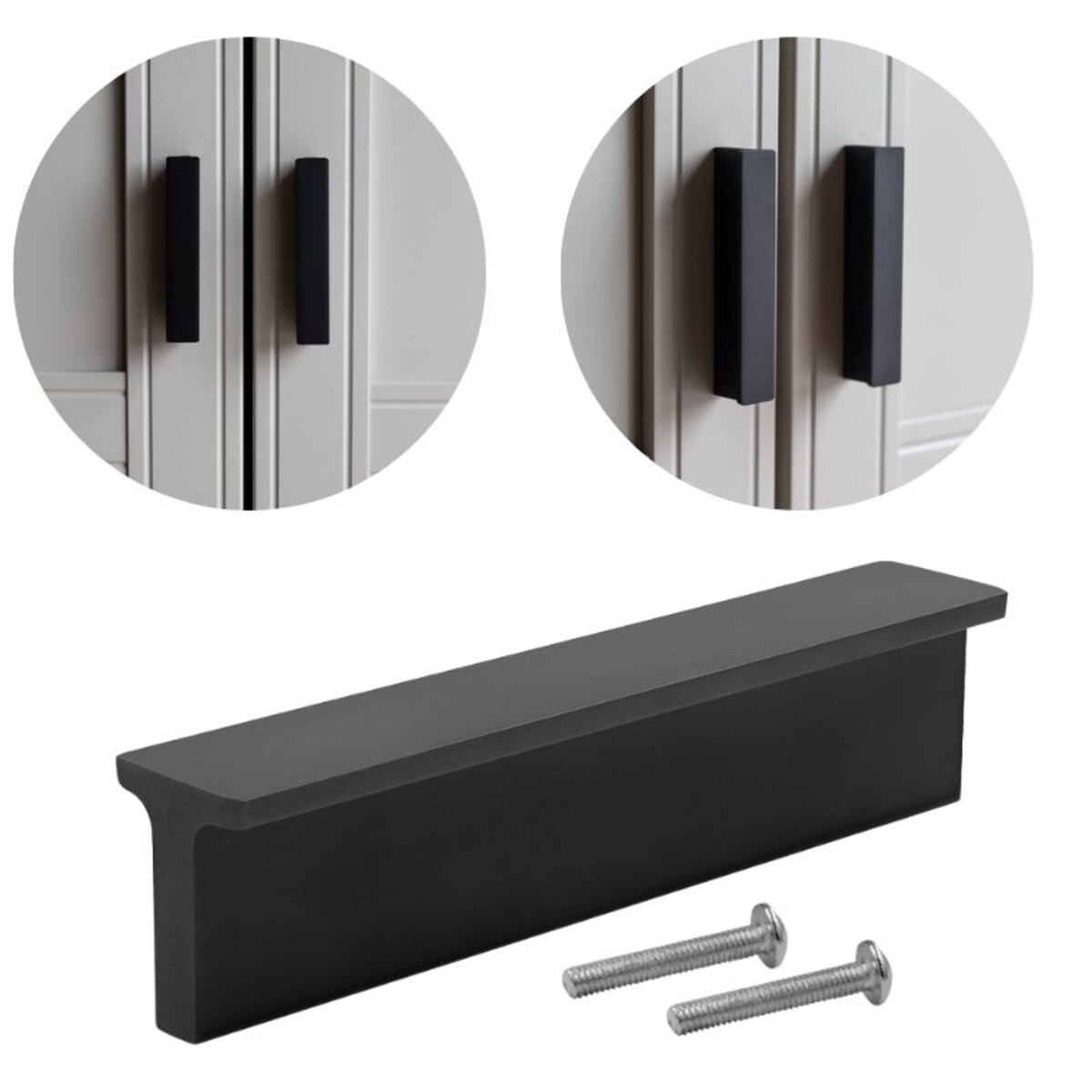 Uchwyt do mebli szafek szuflad meblowy czarny 100 mm