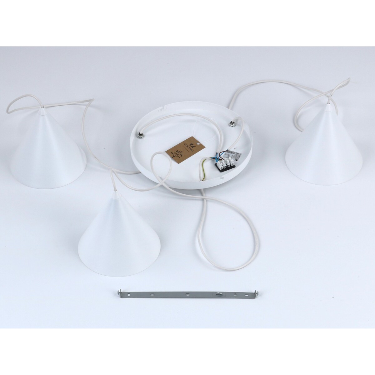 Lampa wisząca TK Lighting CONO WHITE 10012 biała 3xE27 regulowana wysokość 140 cm metalowa