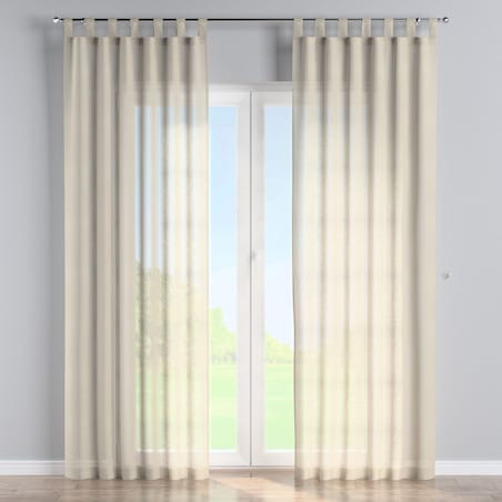 Zasłona na szelkach 1 szt. 130x245 prześwitujący beżowy
