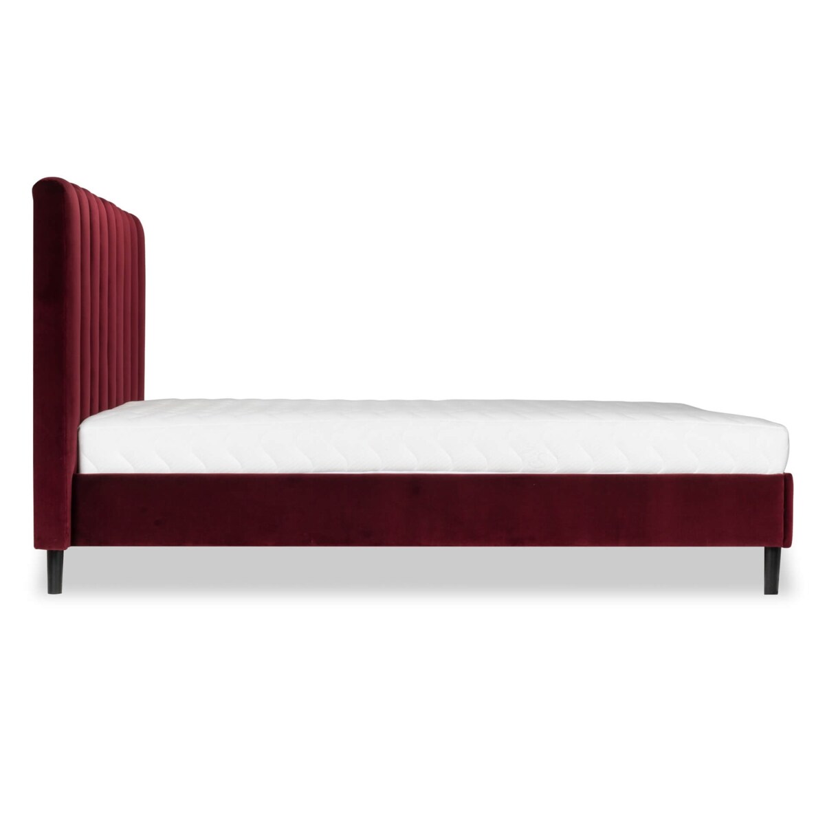 Łóżko Magnolia (160X200) w tkaninie Welur Bordowy