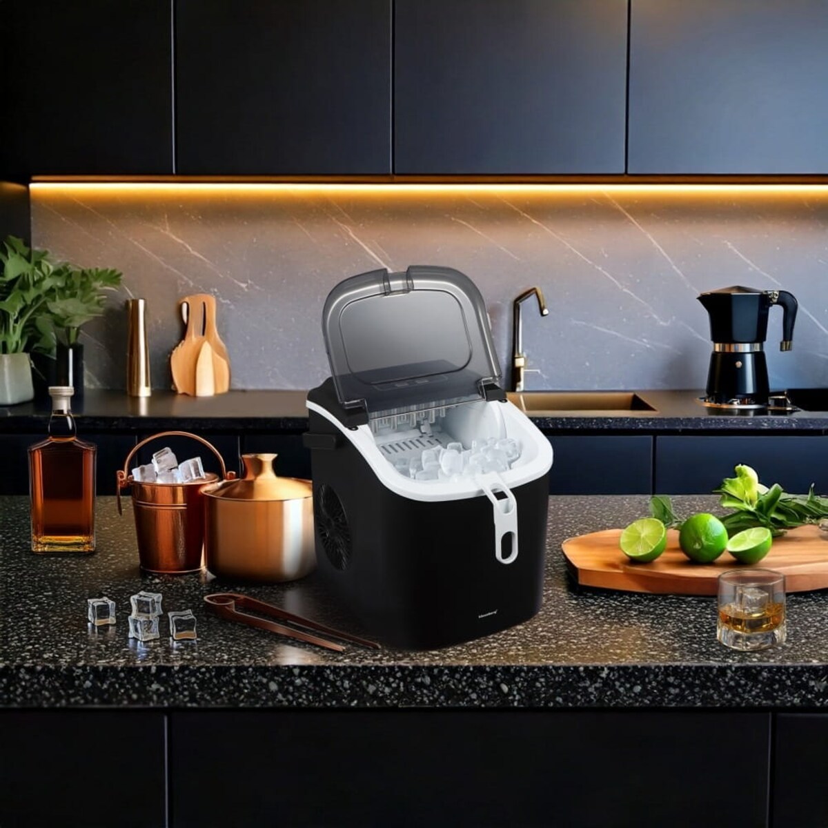 Kostkarka do lodu automatyczna 1.2L 0.6kg 100W LED KLAUSBERG